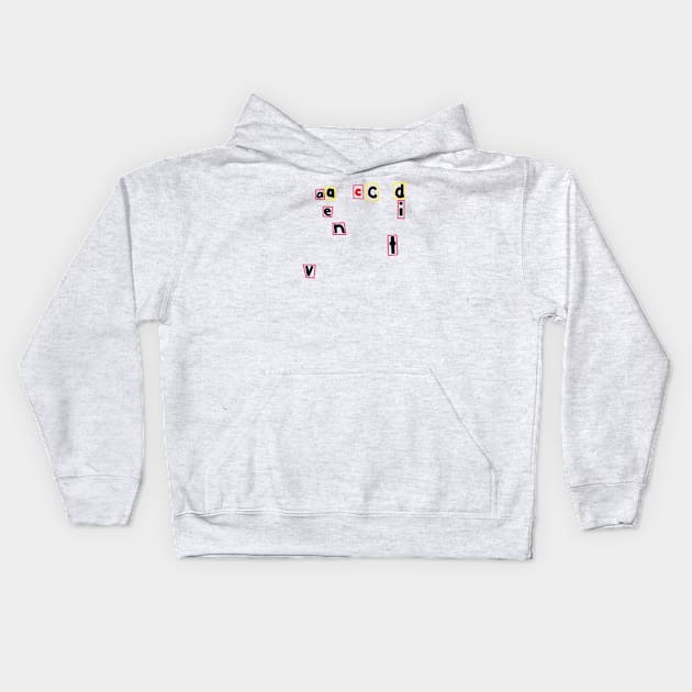 Typography says Vaccinated Kids Hoodie by ellenhenryart